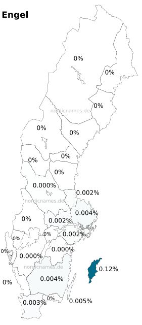 Swedish Regional Distribution for Engel (f)