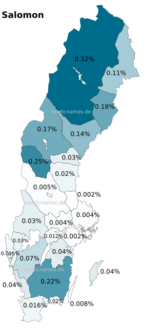 Swedish Regional Distribution for Salomon (m)