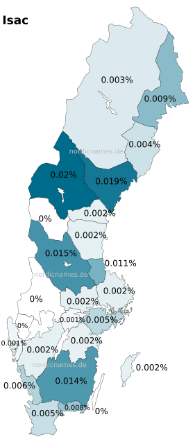 Swedish Regional Distribution for Isac (m)